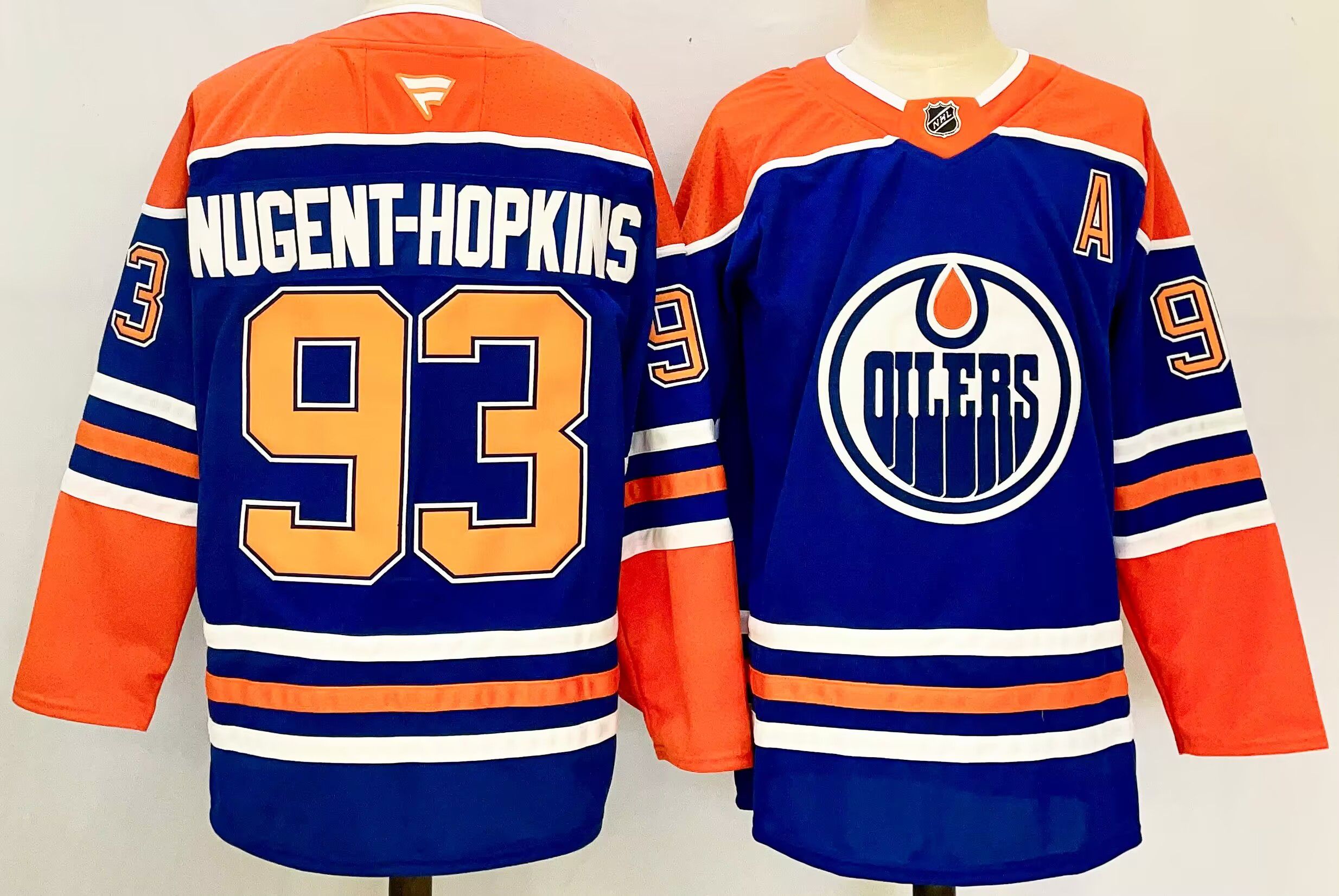 Men Edmonton Oilers #93 Nugent-Hopkins Blue 2025 Home Premier Player NHL Jersey->edmonton oilers->NHL Jersey